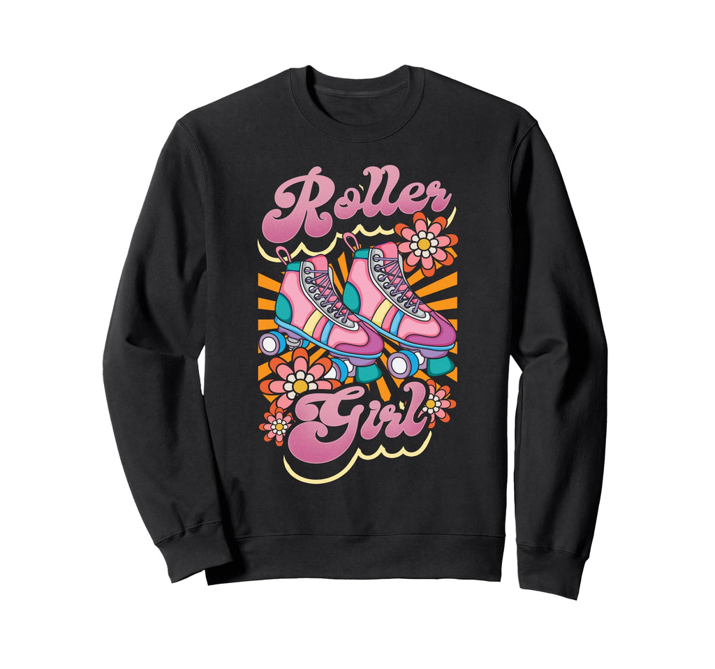 Roller Skating Skate 1970S Roller Sweatshirt - Unique Graphic Unisex - T-Shirt, Sweatshirt, Hoodie