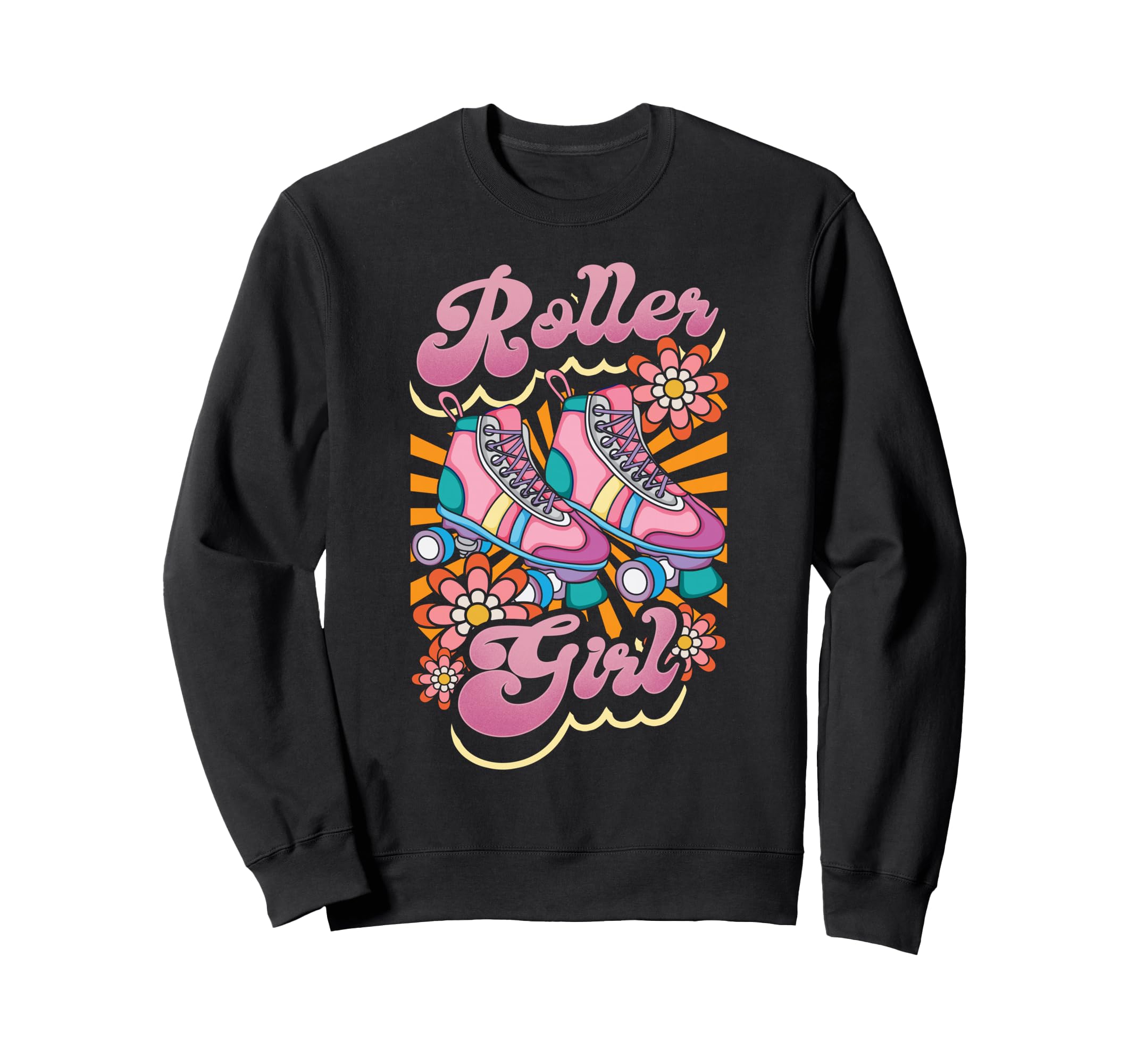 Roller Skating Skate 1970S Roller Sweatshirt - Unique Graphic Unisex - T-Shirt, Sweatshirt, Hoodie