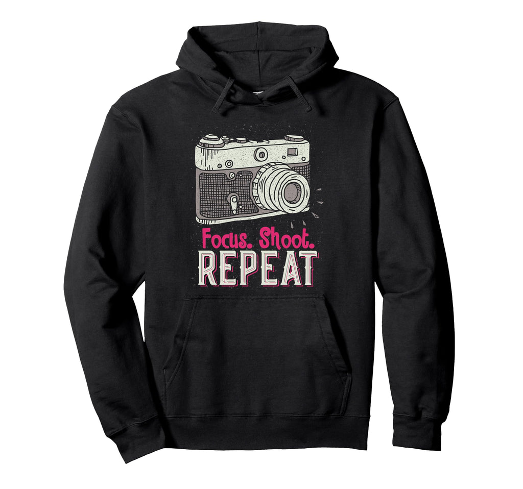 Focus Shoot Repeat Photography Hoodie - Custom Art Print Men Women - T-Shirt, Sweatshirt, Hoodie