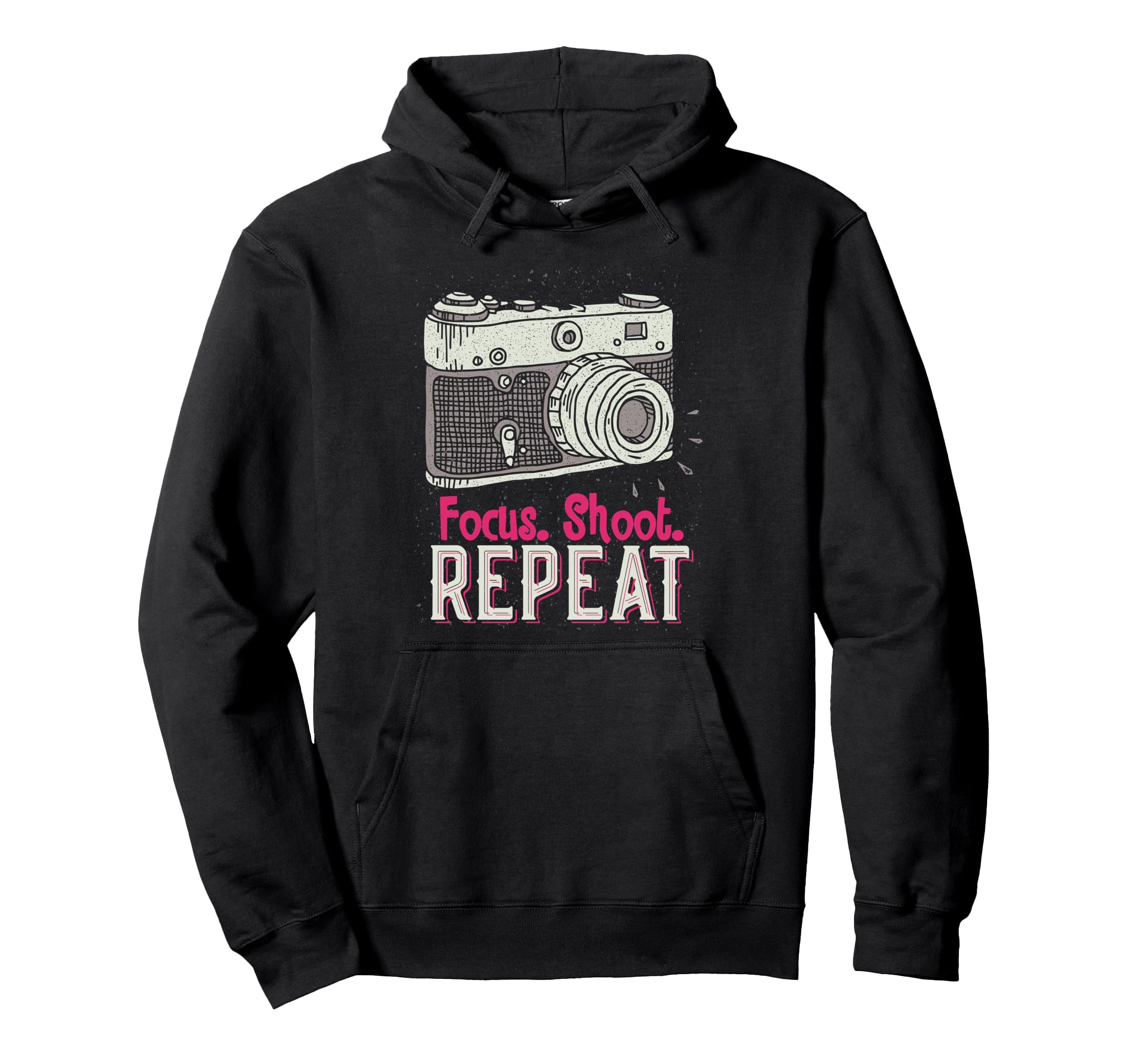 Focus Shoot Repeat Photography Hoodie - Custom Art Print Men Women - T-Shirt, Sweatshirt, Hoodie