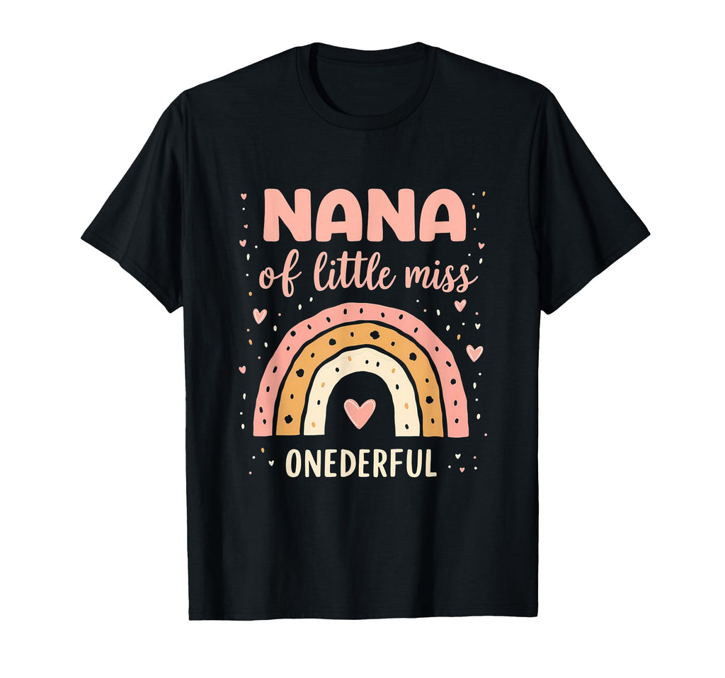 1St Birthday Rainbow Grandma Nana Lil T-Shirt - Novelty Apparel for Adults - T-Shirt, Sweatshirt, Hoodie
