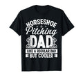 Horseshoe Pitching Game Dad Fathers T-Shirt - Fun Novelty Design Men Women - T-Shirt, Sweatshirt, Hoodie