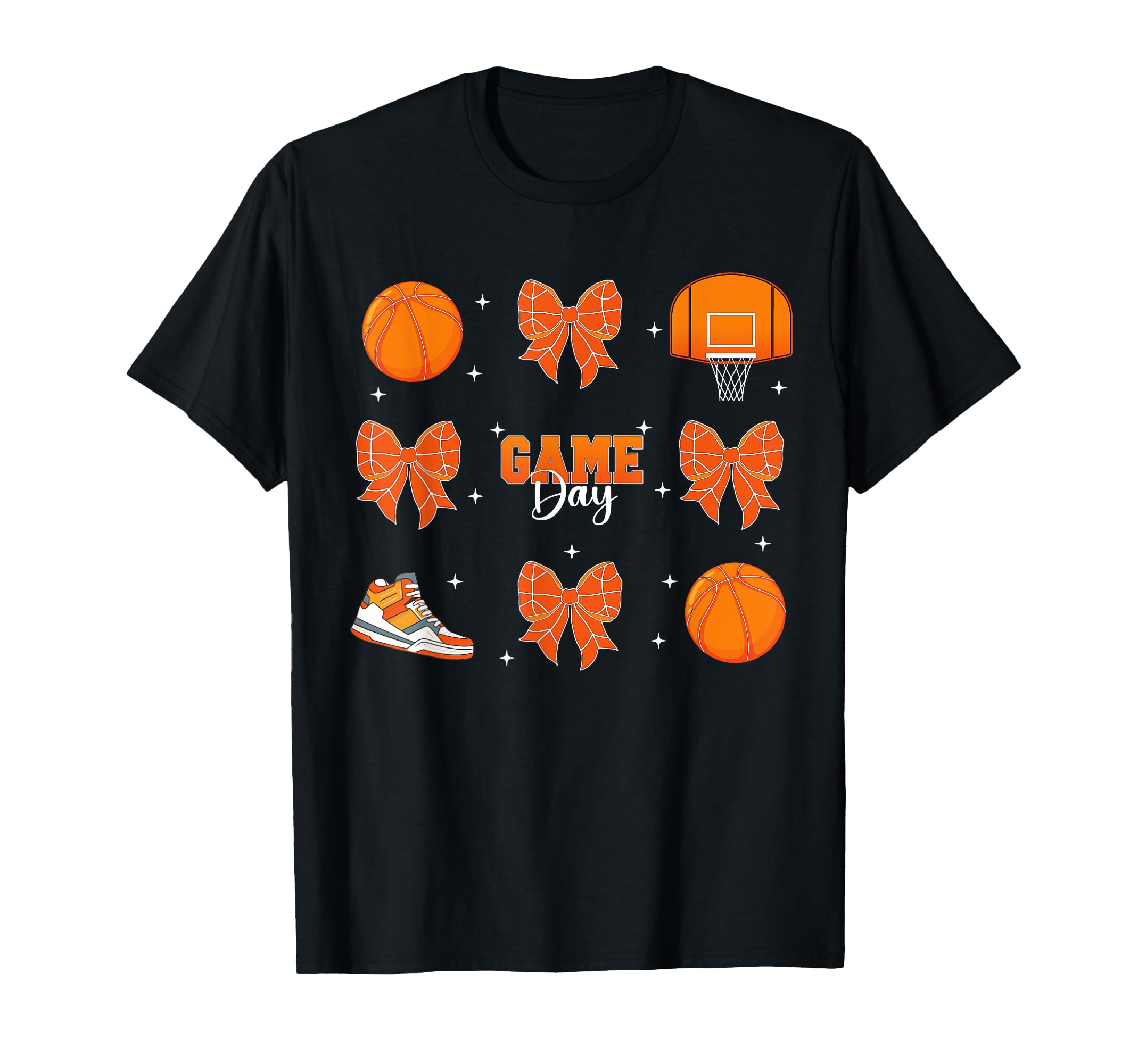 Coquette Basketball Bow Game Day Cheer T-Shirt - Fun Novelty Design Unisex - T-Shirt, Sweatshirt, Hoodie
