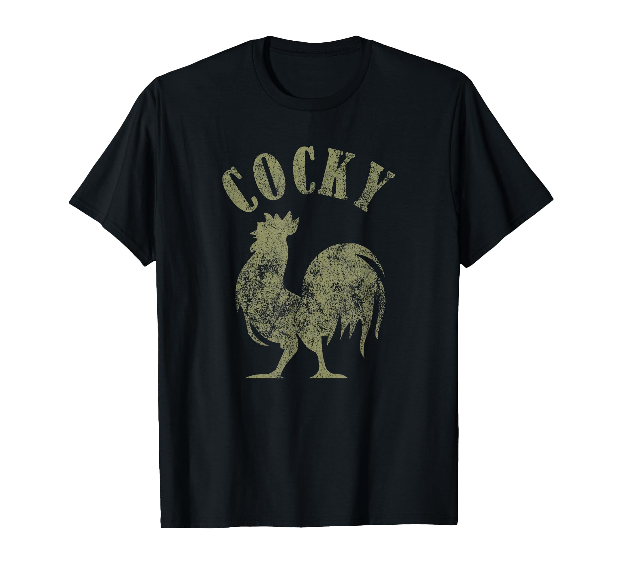 Funny Distressed Cocky Rooster T-Shirt - Casual Everyday Wear for Adults - T-Shirt, Sweatshirt, Hoodie