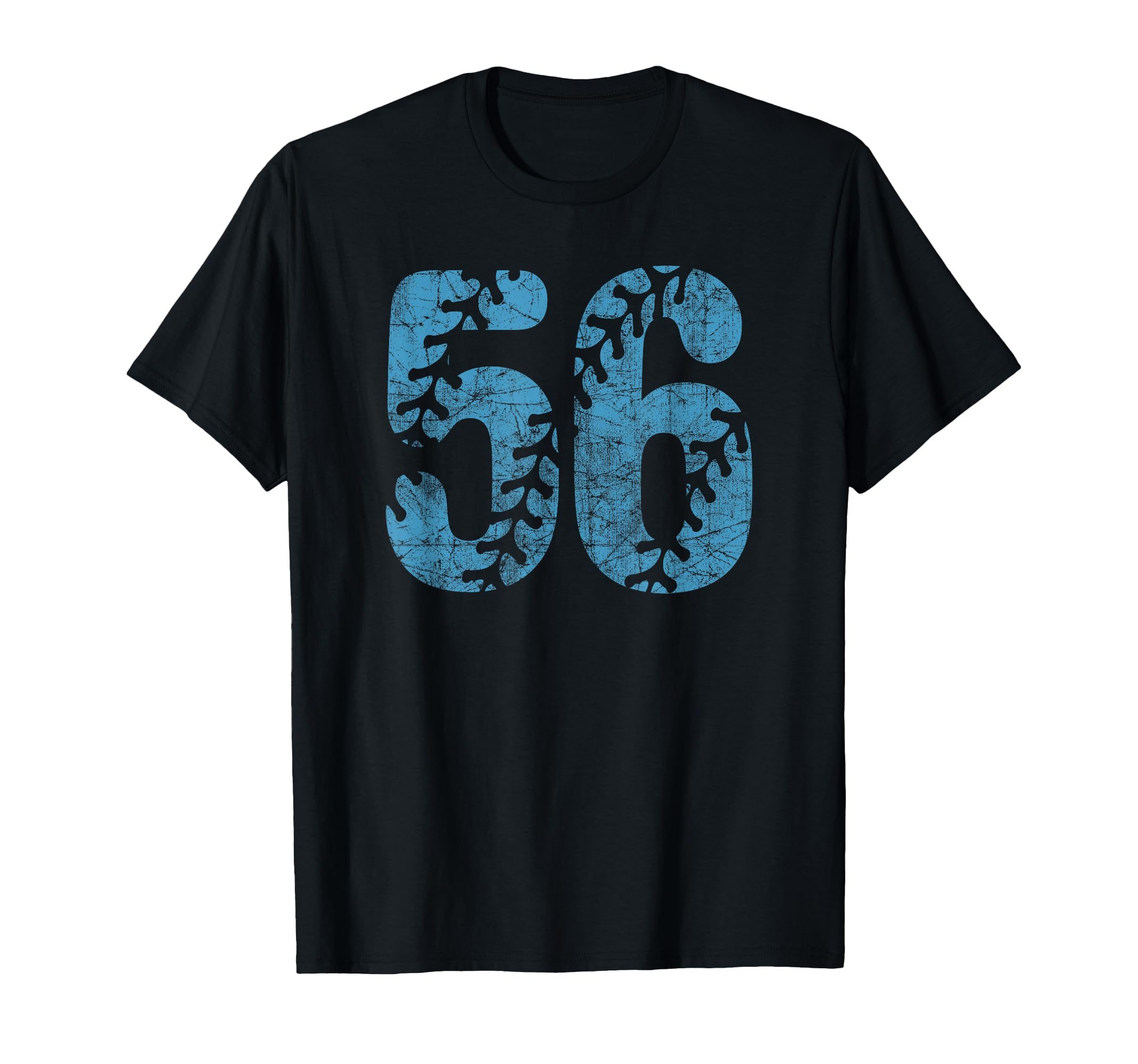 Baseball Softball Mom 56 Number Distressed T-Shirt - Unique Graphic Unisex - T-Shirt, Sweatshirt, Hoodie