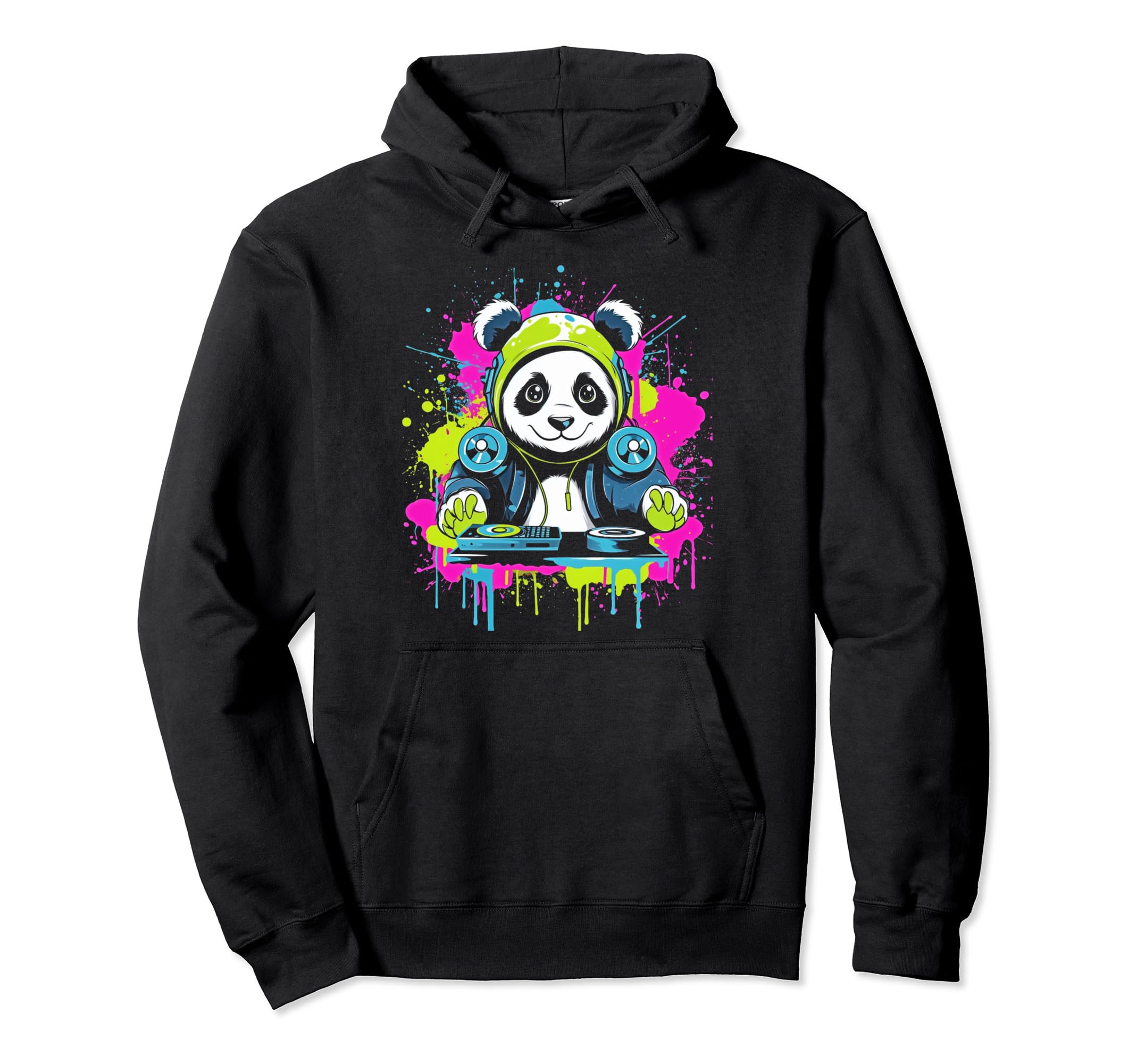 Kawaii Panda Dj Japanese Edm Y2K Hoodie - Fun Novelty Design Unisex - T-Shirt, Sweatshirt, Hoodie