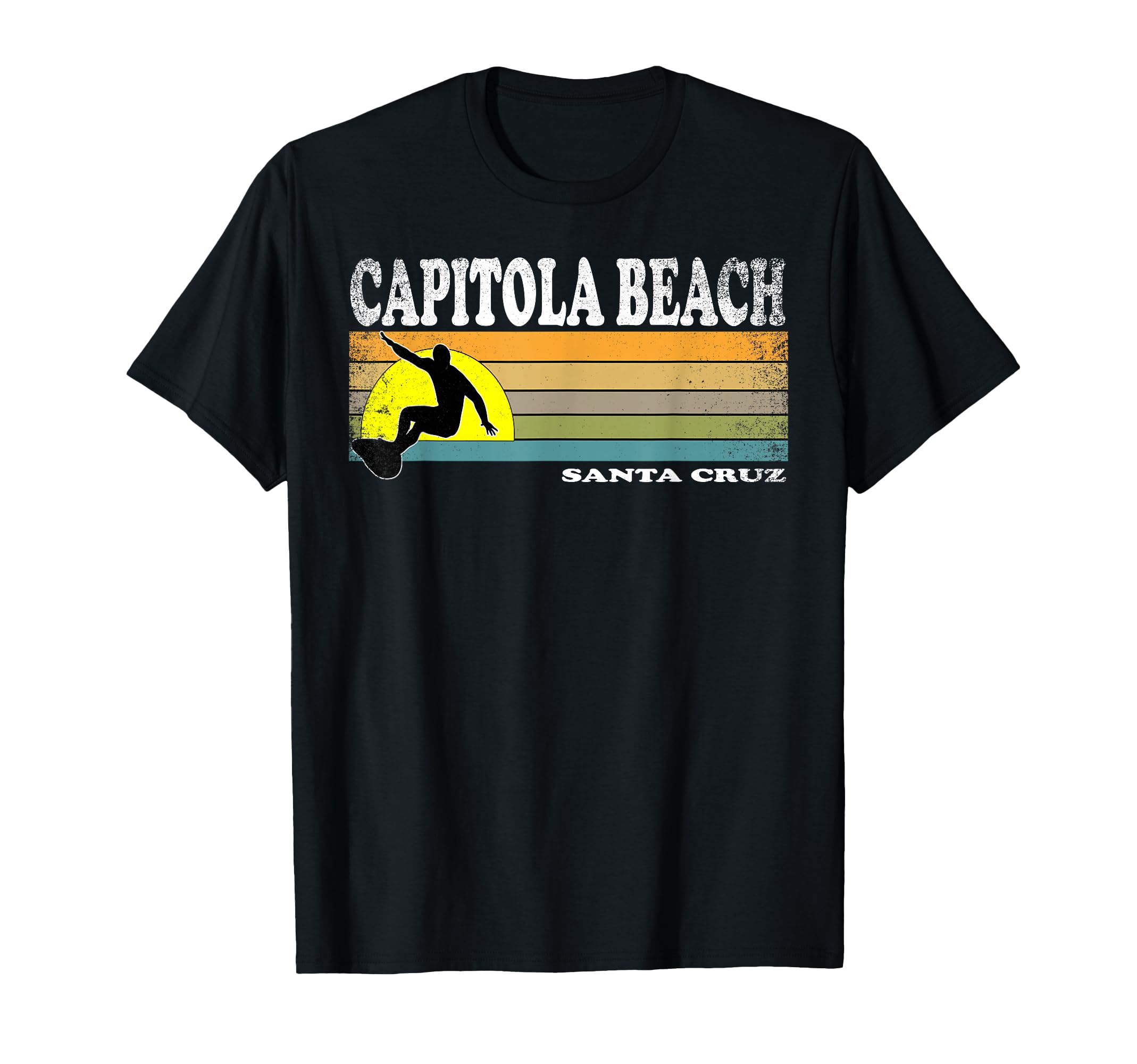 Capitola Beach Santa Cruz California T-Shirt - Custom Art Print Men Women - T-Shirt, Sweatshirt, Hoodie