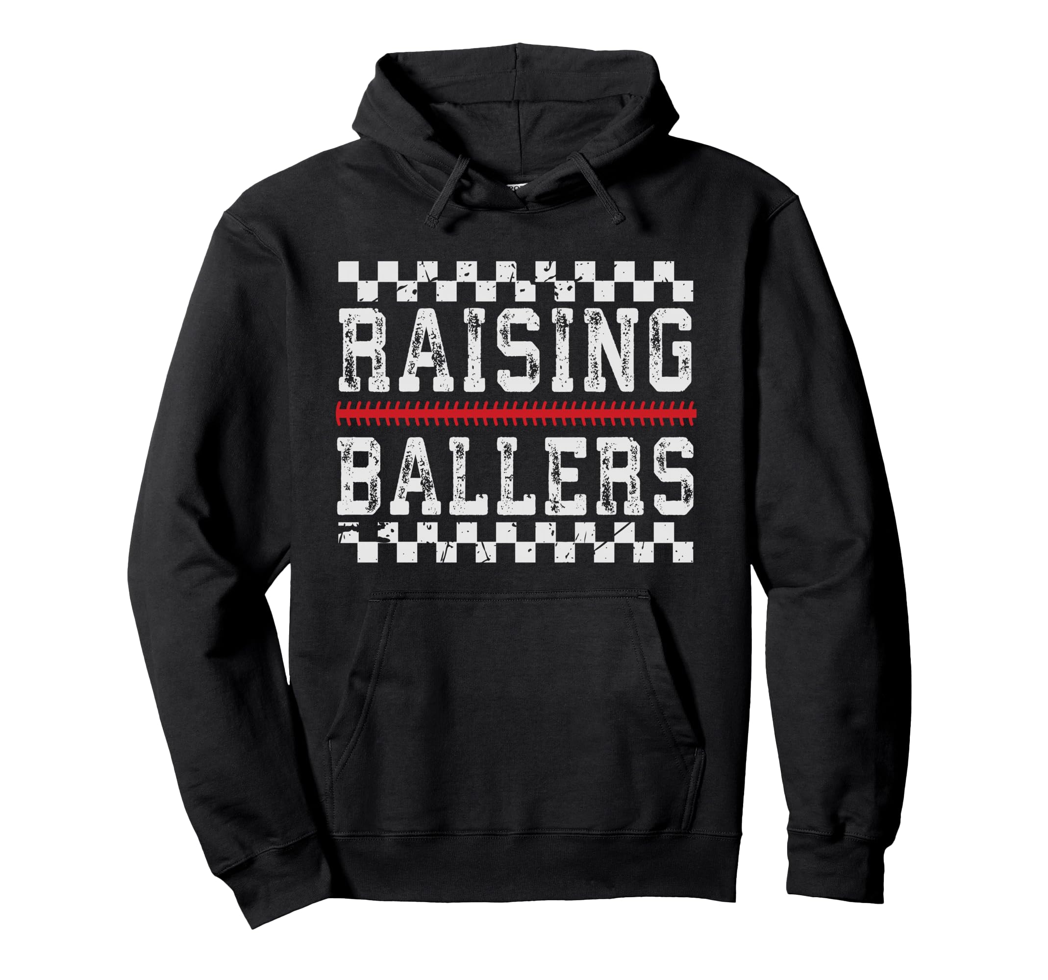 Baseball Game Day Raising Ballers Fan Hoodie - Unique Graphic for Adults - T-Shirt, Sweatshirt, Hoodie