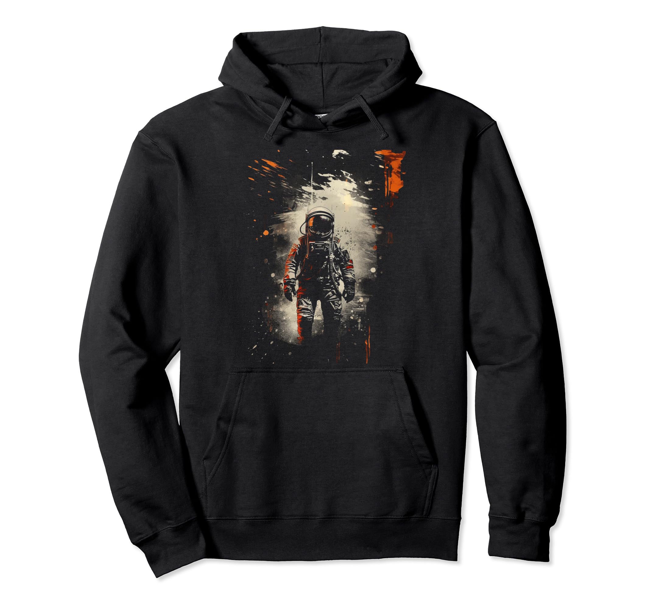 Astronaut Space Distressed 90S Hoodie - Casual Everyday Wear for Adults - T-Shirt, Sweatshirt, Hoodie