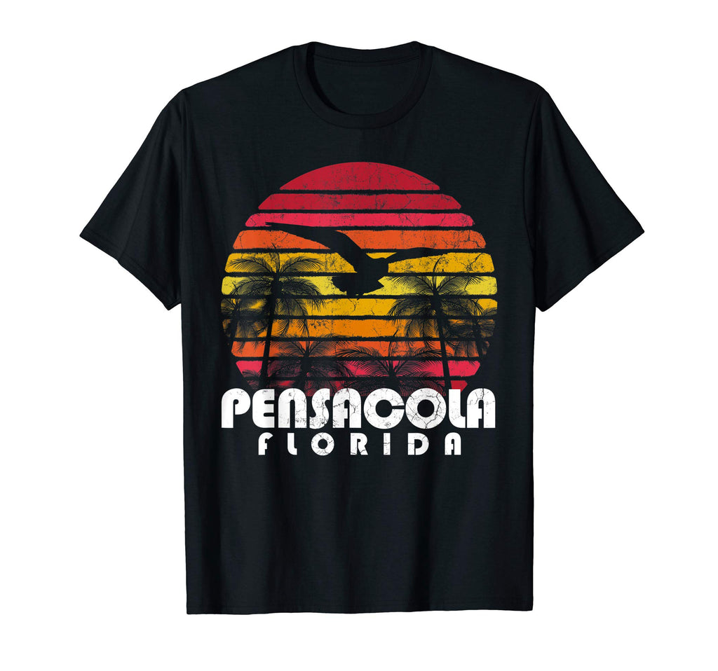 Pensacola Fl Florida Sunset Distressed T-Shirt - Trendy Graphic for Adults - T-Shirt, Sweatshirt, Hoodie