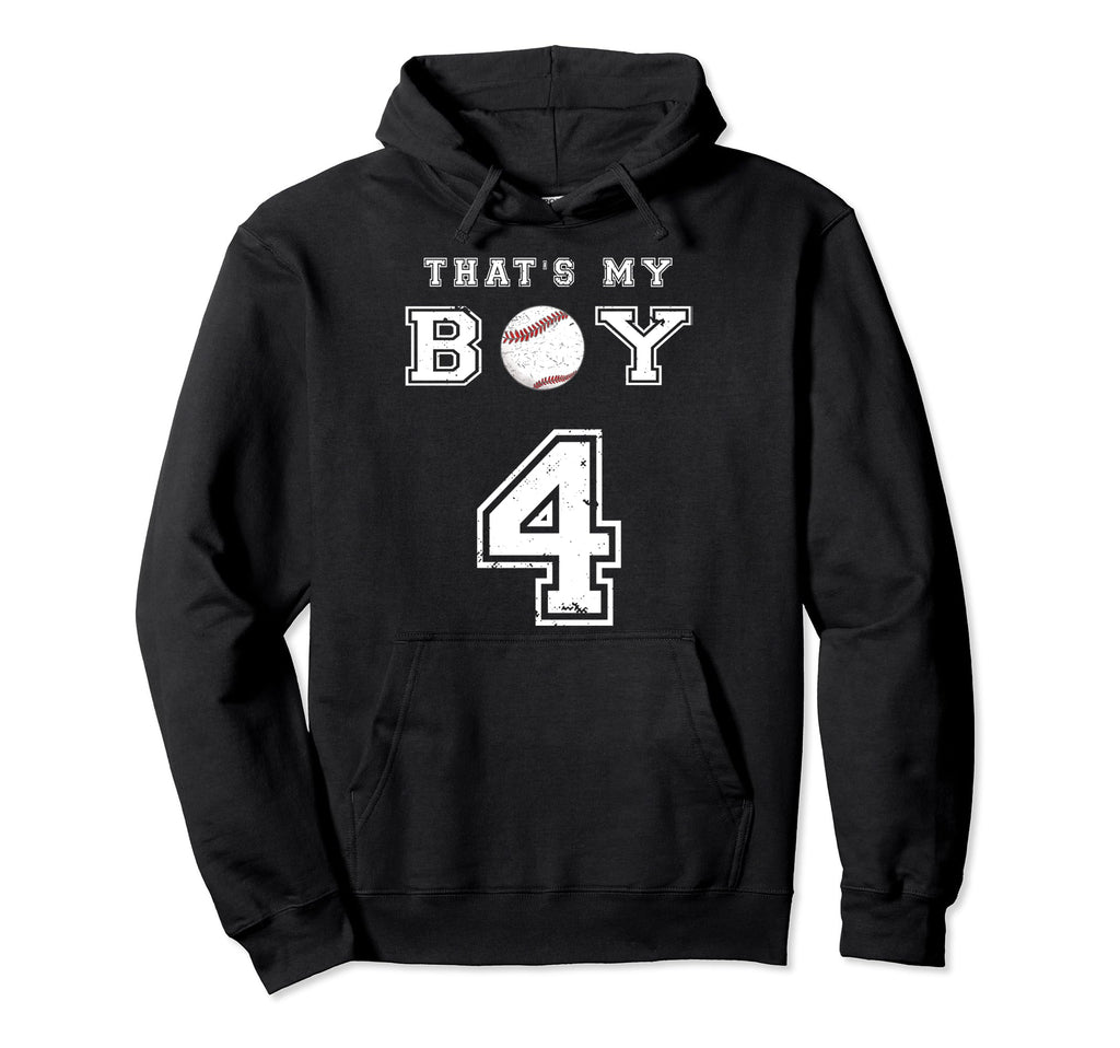 Thats My Baseball 4 Jersey Number Hoodie - Aesthetic Graphic for Adults - T-Shirt, Sweatshirt, Hoodie
