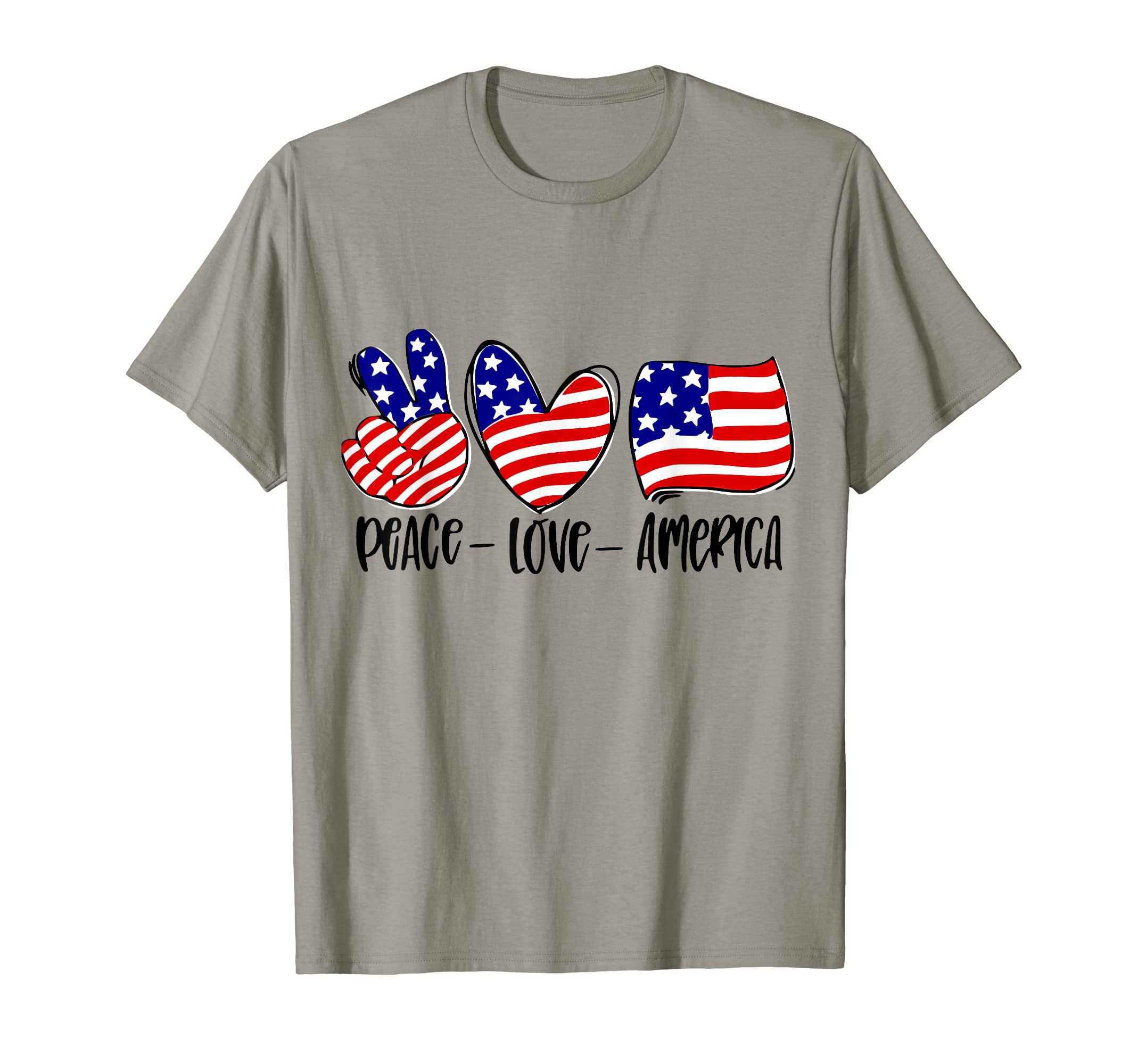 Peace Love America T-Shirt - Minimalist Print Men Women - T-Shirt, Sweatshirt, Hoodie