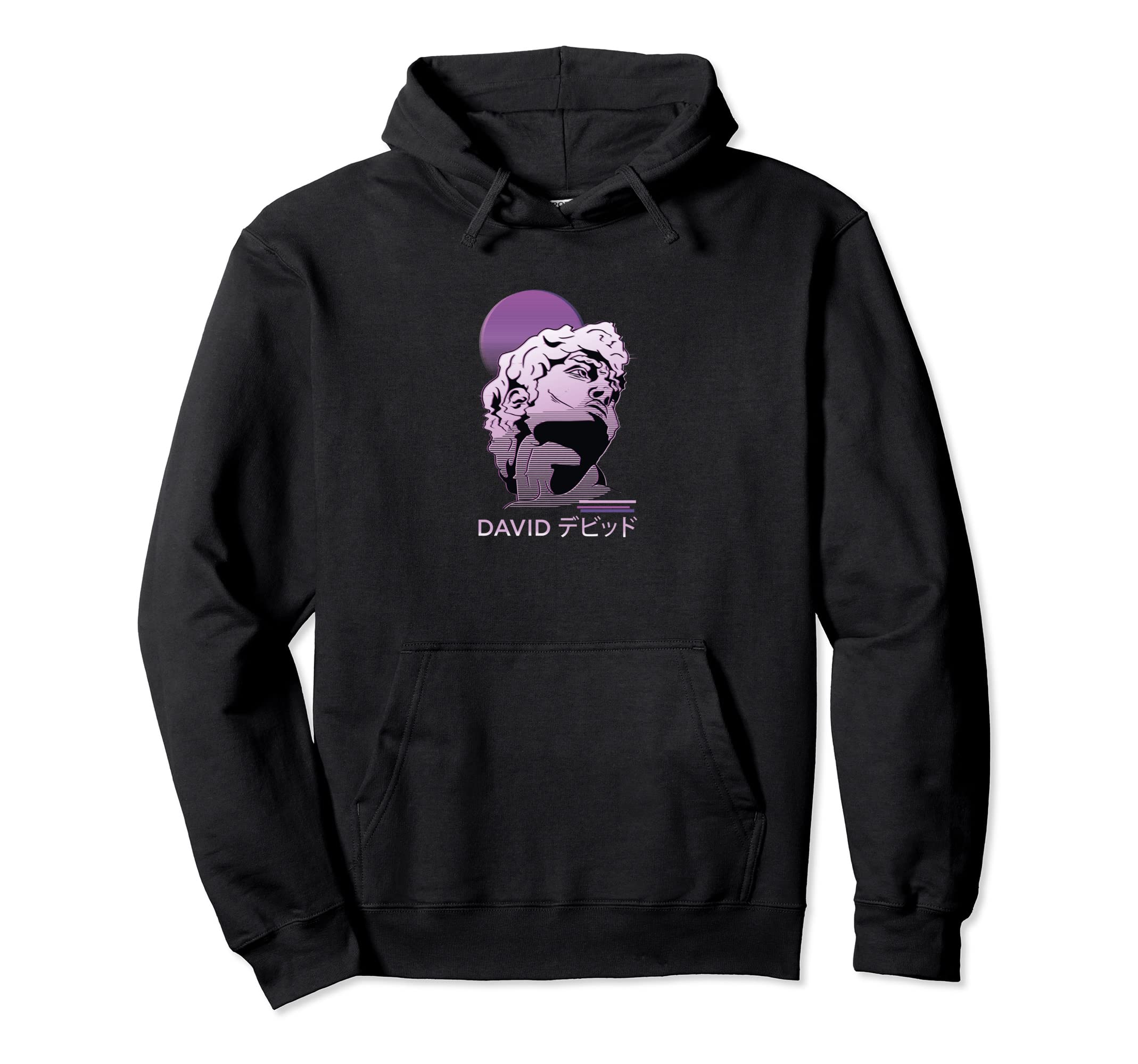 Vaporwave Aesthetic David Statue Bust Hoodie - Unique Graphic Men Women - T-Shirt, Sweatshirt, Hoodie