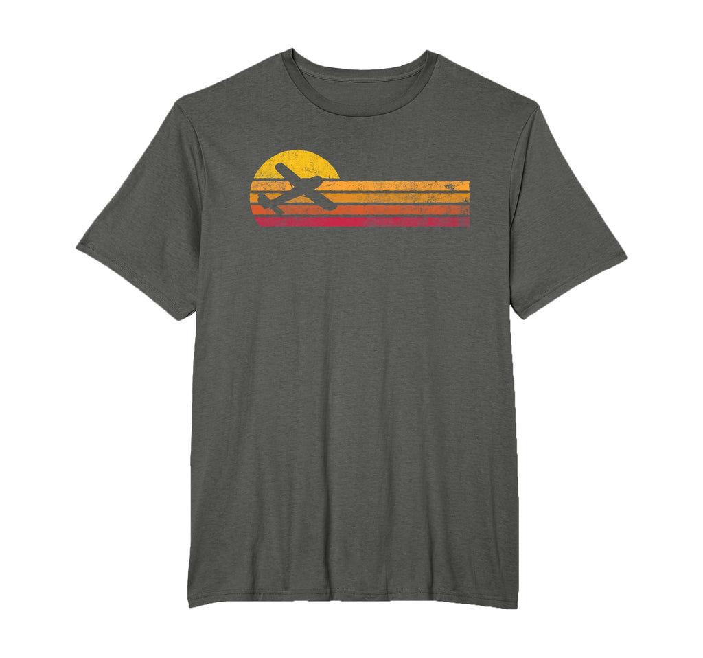 Airplane Silhouette Sunset Pilot T-Shirt - Streetwear Style Unisex - T-Shirt, Sweatshirt, Hoodie