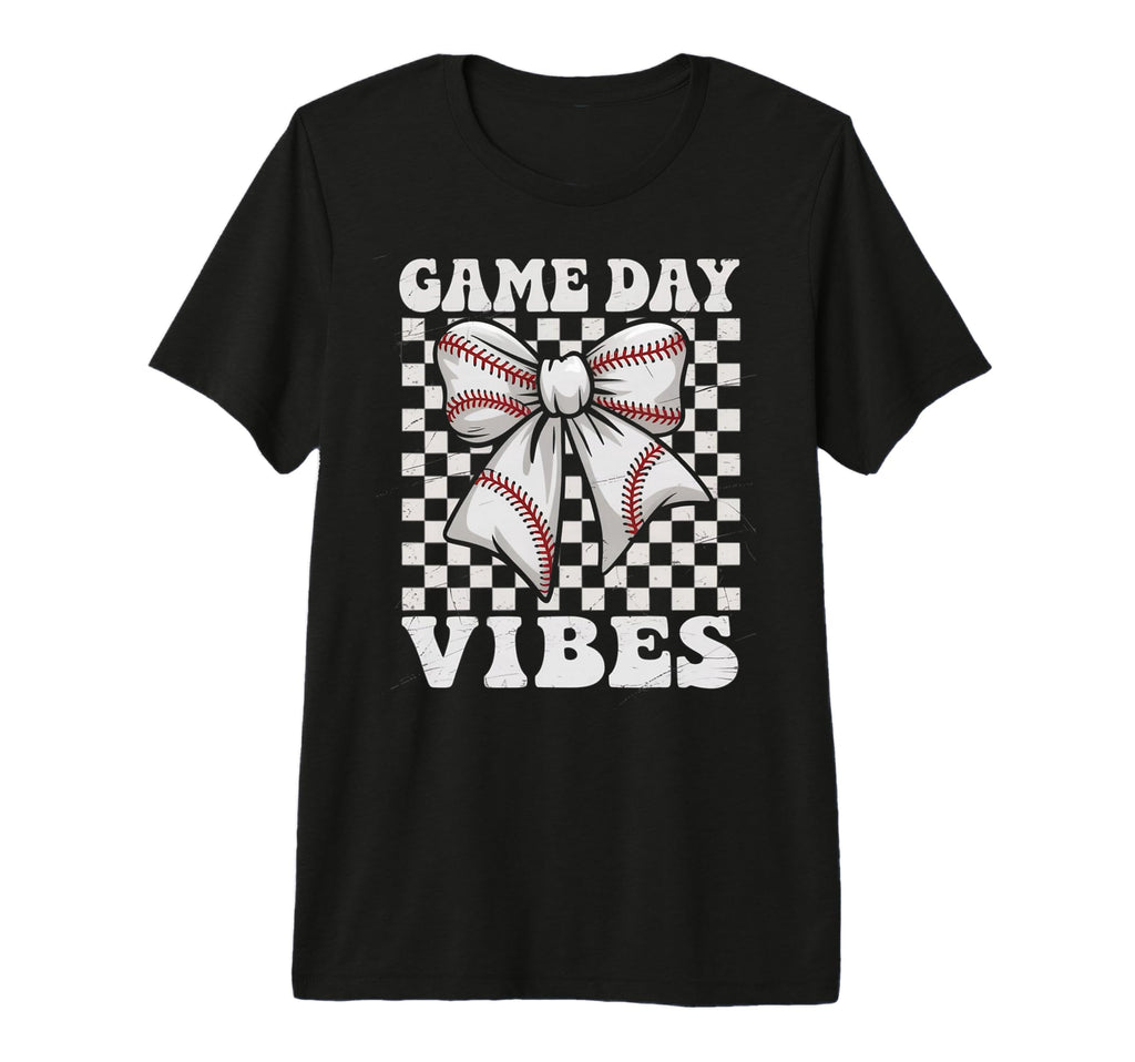 Game Day Vibes Coquette Bow Baseball Mama T-Shirt - Trendy Graphic Unisex - T-Shirt, Sweatshirt, Hoodie
