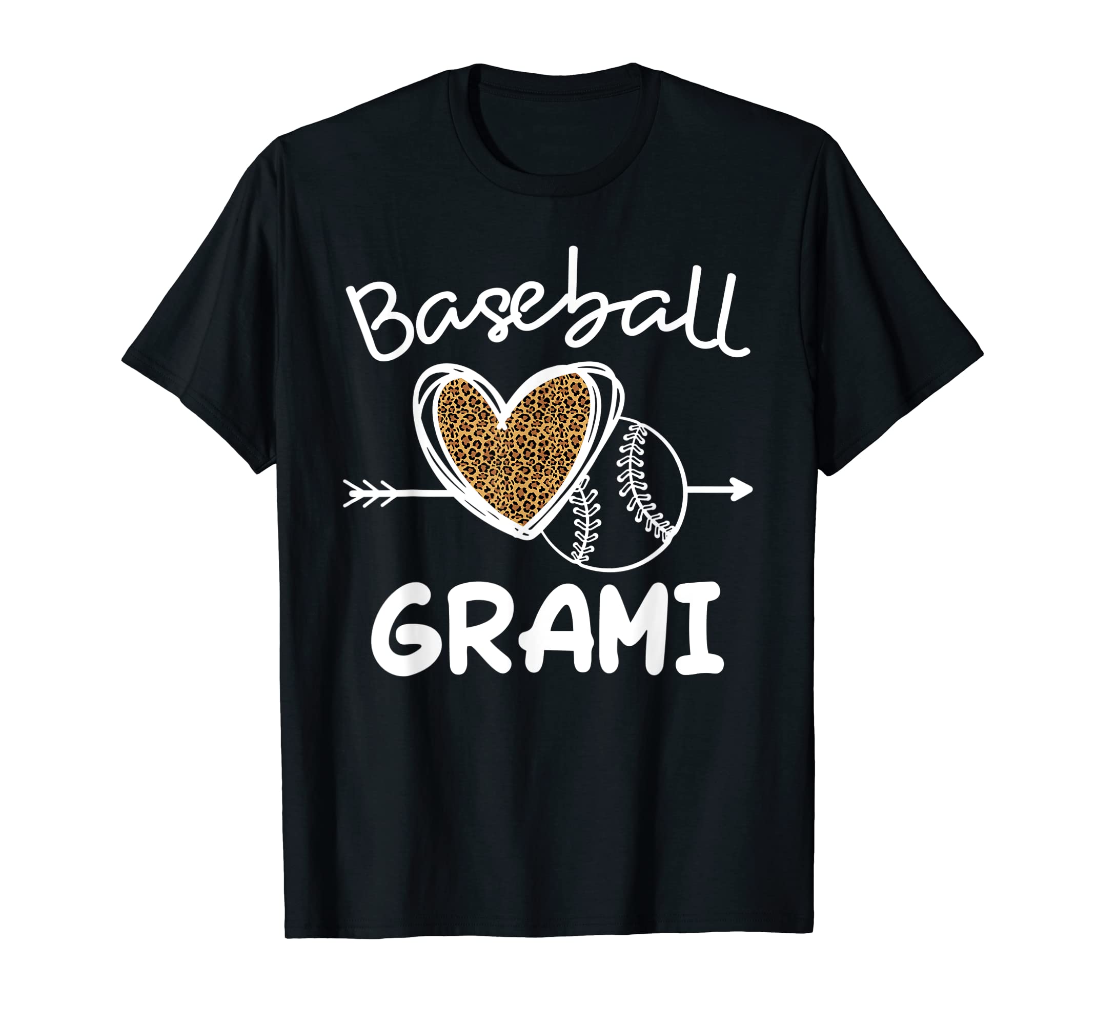 Baseball Grami Leopard Heart Family T-Shirt - Fun Novelty Design Unisex - T-Shirt, Sweatshirt, Hoodie