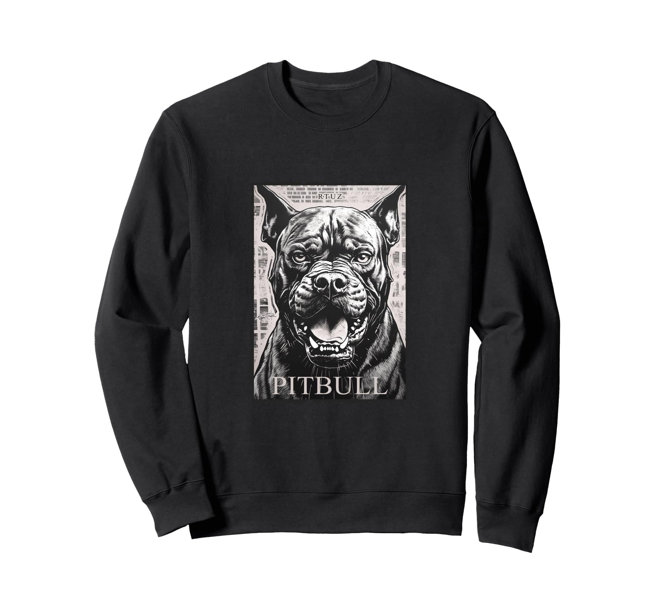 Y2K Streetwear Dog Pit Bull Sweatshirt - Unique Graphic Unisex - T-Shirt, Sweatshirt, Hoodie