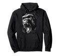 Gorilla Kong Ape Gym Fitness Aesthetic Hoodie - Graphic Print Men Women - T-Shirt, Sweatshirt, Hoodie