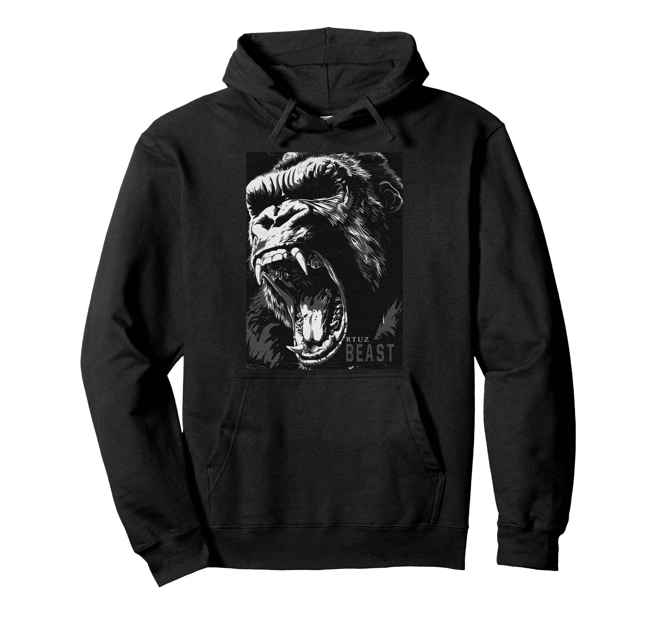 Gorilla Kong Ape Gym Fitness Aesthetic Hoodie - Graphic Print Men Women - T-Shirt, Sweatshirt, Hoodie