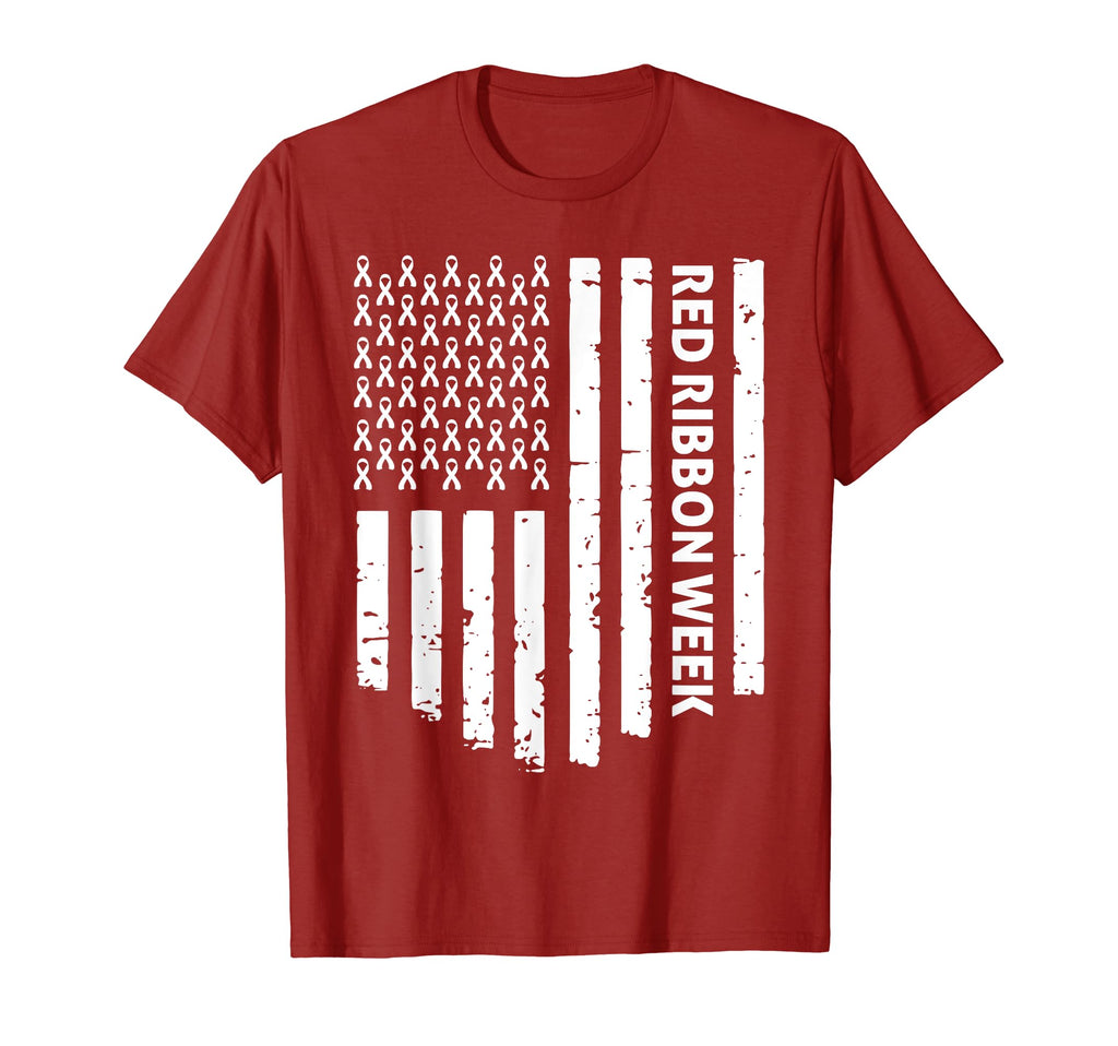 Red Ribbon Week Awareness American T-Shirt - Streetwear Style for Adults - T-Shirt, Sweatshirt, Hoodie