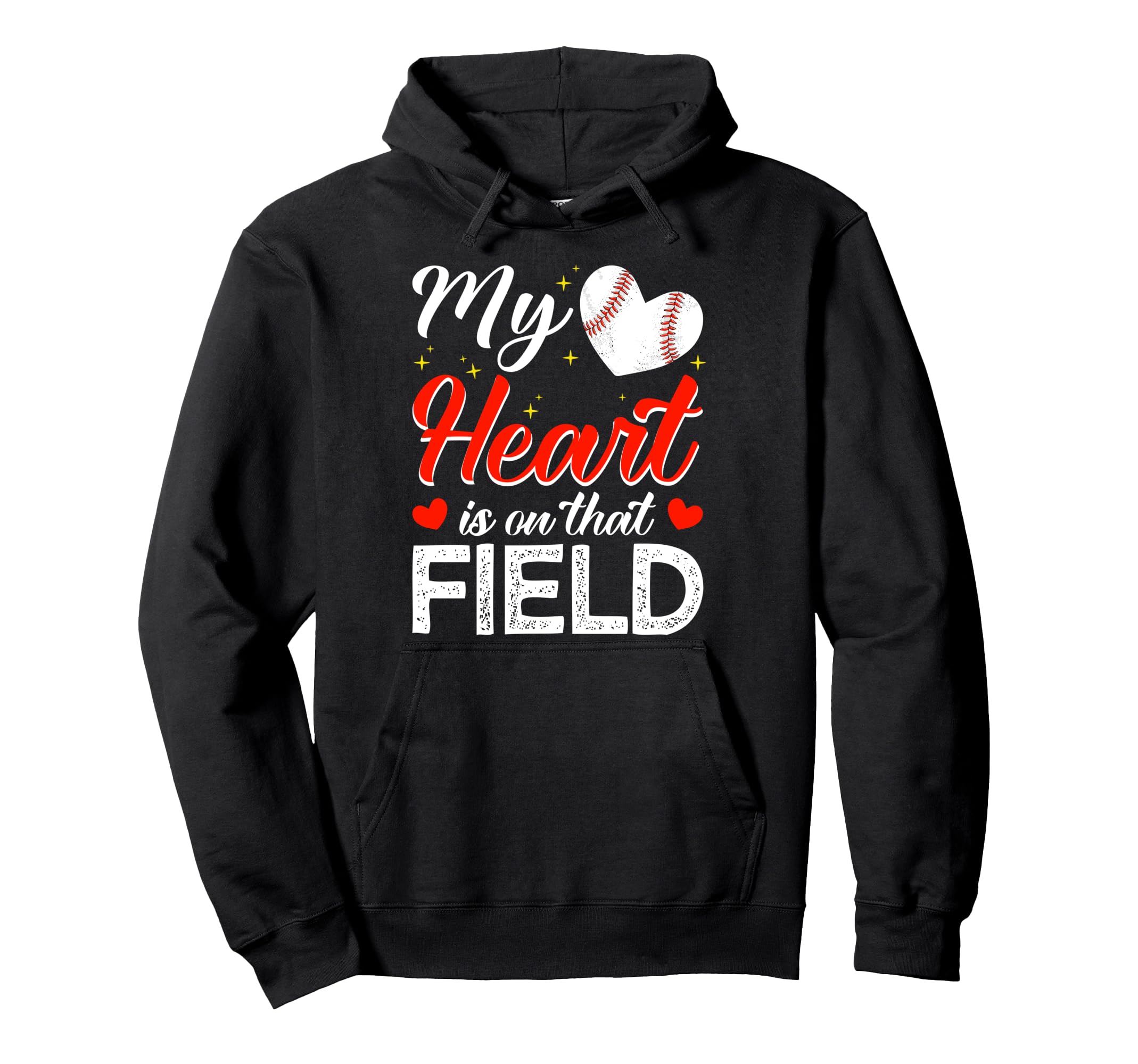 My Heart Is That Field Baseball Mom Hoodie - Aesthetic Graphic for Adults - T-Shirt, Sweatshirt, Hoodie
