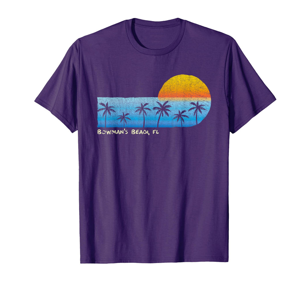 Bowmans Beach Fl Palm Trees Sunset T-Shirt - Fun Novelty Design for Adults - T-Shirt, Sweatshirt, Hoodie