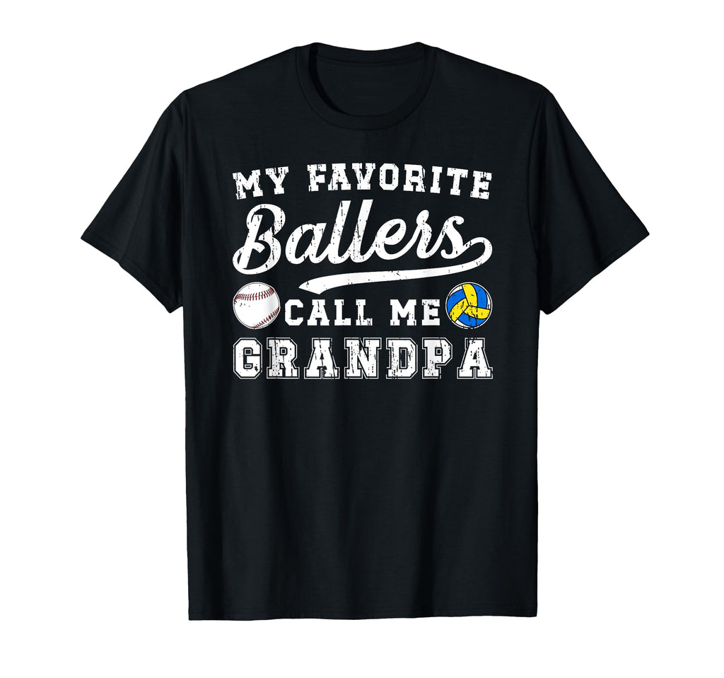 Ballers Call Me Grandpa Volleyball T-Shirt - Novelty Apparel Men Women - T-Shirt, Sweatshirt, Hoodie