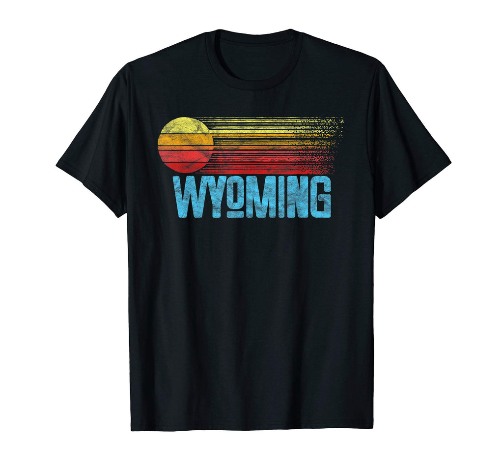 Wyoming Distressed Sun T-Shirt - Graphic Print Unisex - T-Shirt, Sweatshirt, Hoodie