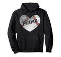 Baseball Mama Mom Mothers Day Distressed Hoodie - Graphic Print Unisex - T-Shirt, Sweatshirt, Hoodie