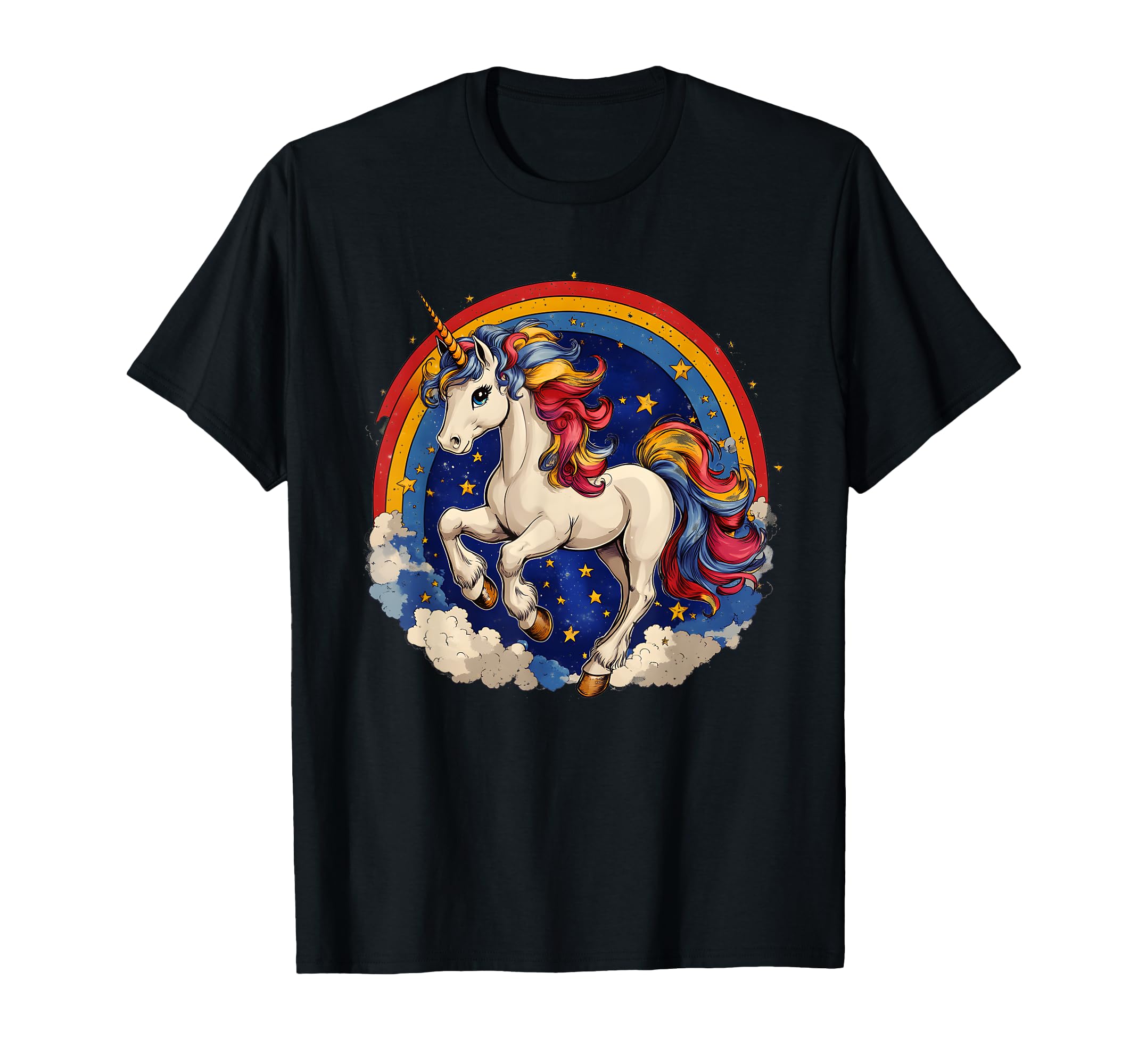 Rainbow Unicorn Sparkles Dancing T-Shirt - Minimalist Print for Adults - T-Shirt, Sweatshirt, Hoodie