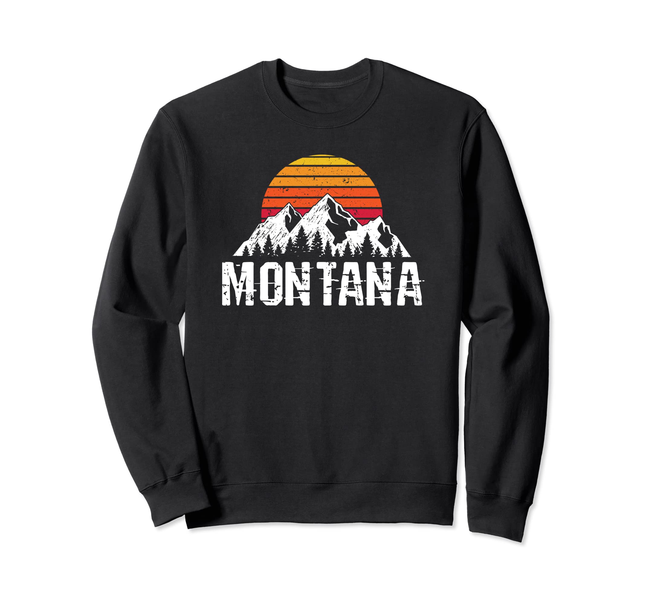 Montana Distressed Sweatshirt - Custom Art Print Unisex - T-Shirt, Sweatshirt, Hoodie