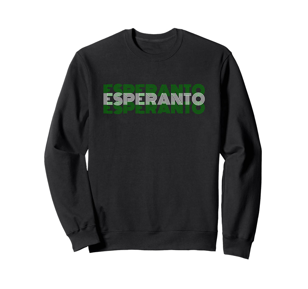 Esperanto 70S Language Text Sweatshirt - Graphic Print Unisex - T-Shirt, Sweatshirt, Hoodie