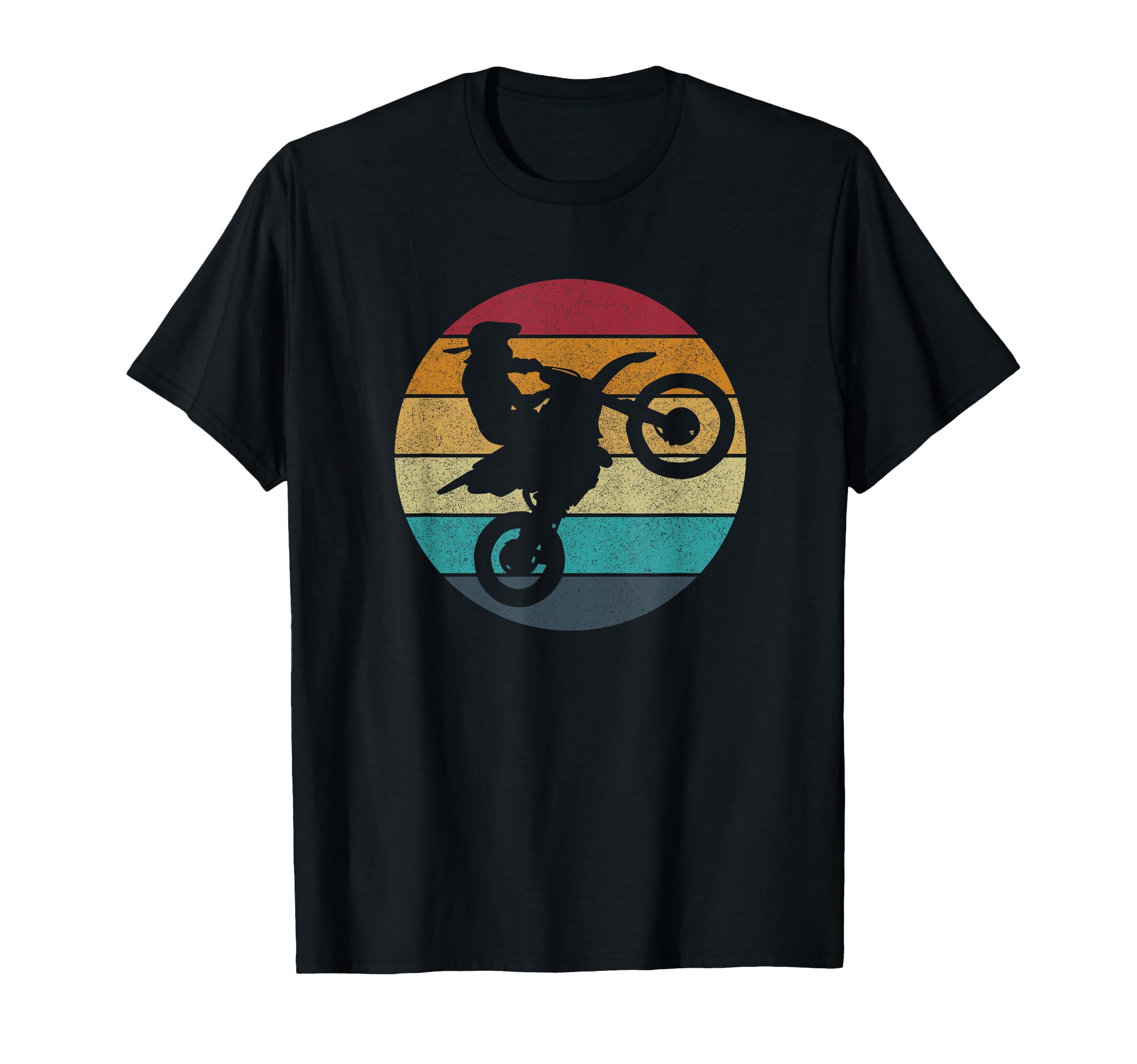 Dirt Bike Sunset Silhouette T-Shirt - Casual Everyday Wear for Adults - T-Shirt, Sweatshirt, Hoodie