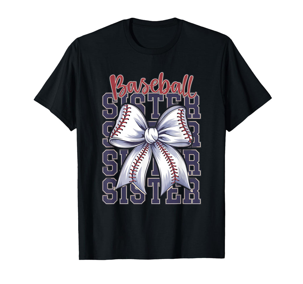 Baseball Sister Coquette Bow T-Shirt - Streetwear Style Men Women - T-Shirt, Sweatshirt, Hoodie