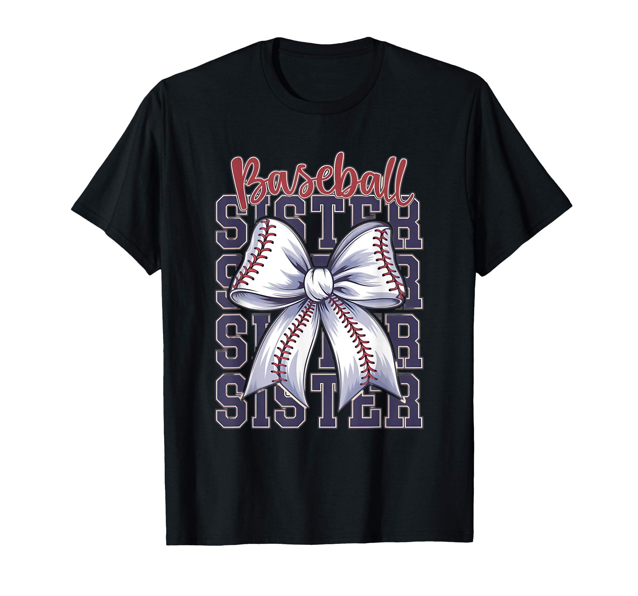 Baseball Sister Coquette Bow T-Shirt - Streetwear Style Men Women - T-Shirt, Sweatshirt, Hoodie