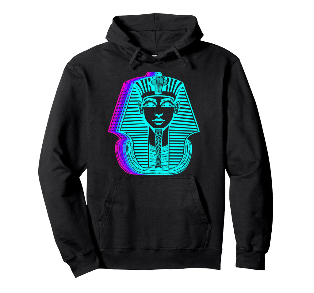Pharaoh King Tut Egyptian Vaporwave Hoodie - Aesthetic Graphic for Adults - T-Shirt, Sweatshirt, Hoodie