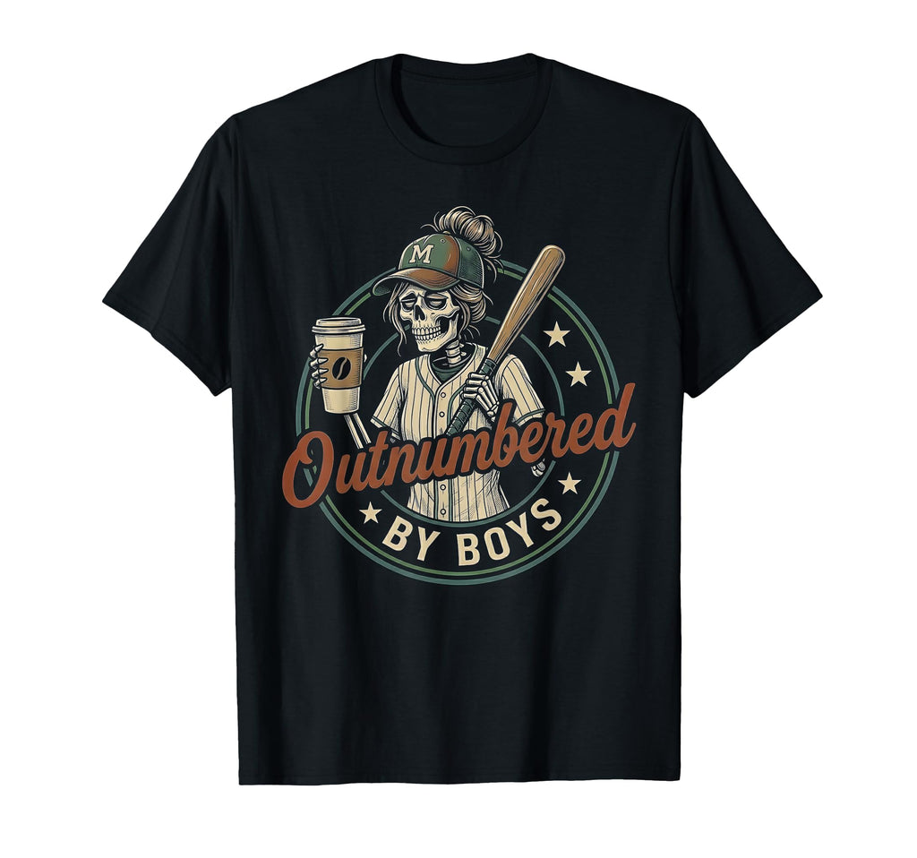 Mom Skeleton Mothers Day Outnumbered T-Shirt - Streetwear Style Unisex - T-Shirt, Sweatshirt, Hoodie