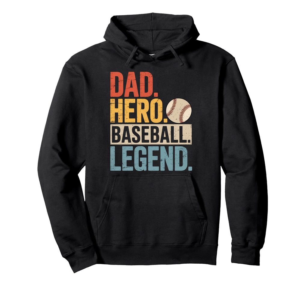 Baseball Player Dad Husband Fathers Hoodie - Streetwear Style for Adults - T-Shirt, Sweatshirt, Hoodie