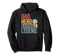 Baseball Player Dad Husband Fathers Hoodie - Streetwear Style for Adults - T-Shirt, Sweatshirt, Hoodie