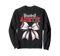 Baseball Auntie Coquette Ribbon Bow Sweatshirt - Streetwear Style Unisex - T-Shirt, Sweatshirt, Hoodie