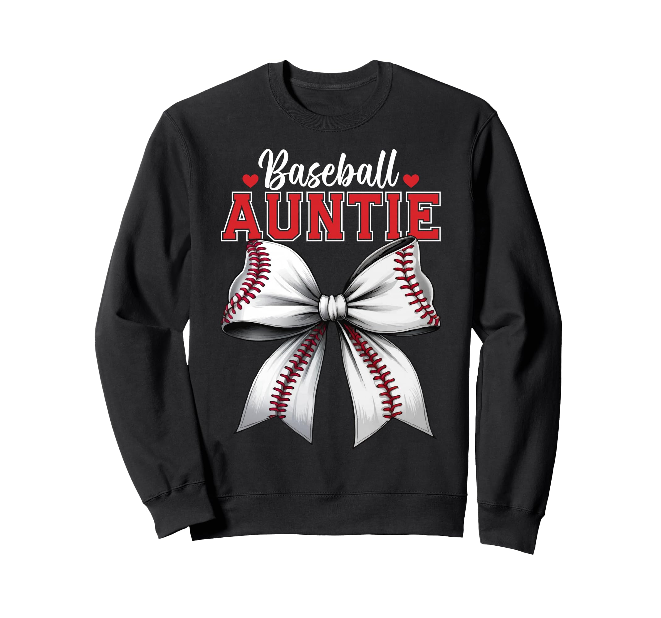 Baseball Auntie Coquette Ribbon Bow Sweatshirt - Streetwear Style Unisex - T-Shirt, Sweatshirt, Hoodie