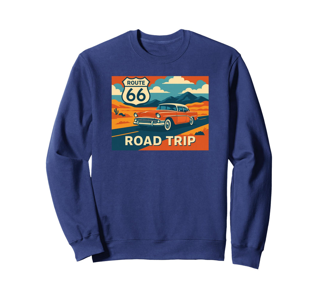 Route 66 America Western Road Trip Sweatshirt - Unique Graphic for Adults - T-Shirt, Sweatshirt, Hoodie