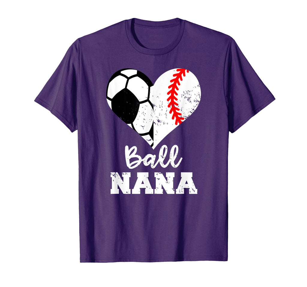 Ball Nana Funny Soccer Baseball Nana T-Shirt - Trendy Graphic for Adults - T-Shirt, Sweatshirt, Hoodie