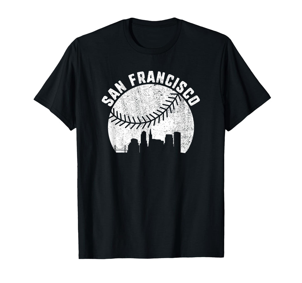 San Francisco Skyline Baseball T-Shirt - Casual Everyday Wear Unisex - T-Shirt, Sweatshirt, Hoodie