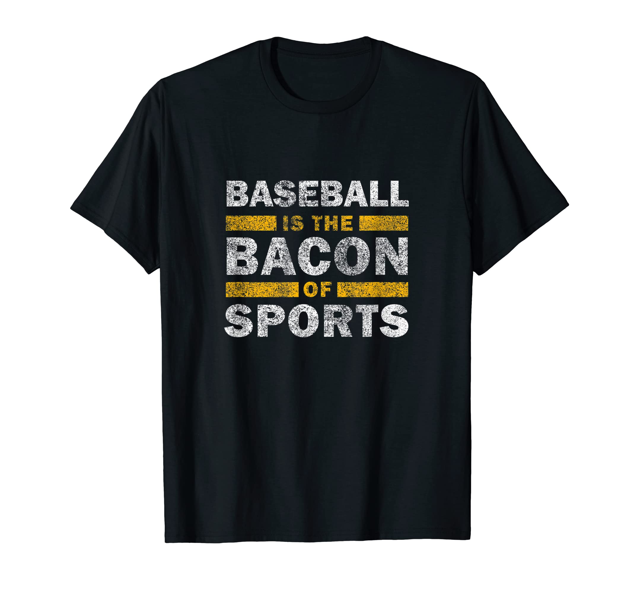 Baseball Funny Baseball Is Bacon Sports T-Shirt - Minimalist Print Unisex - T-Shirt, Sweatshirt, Hoodie