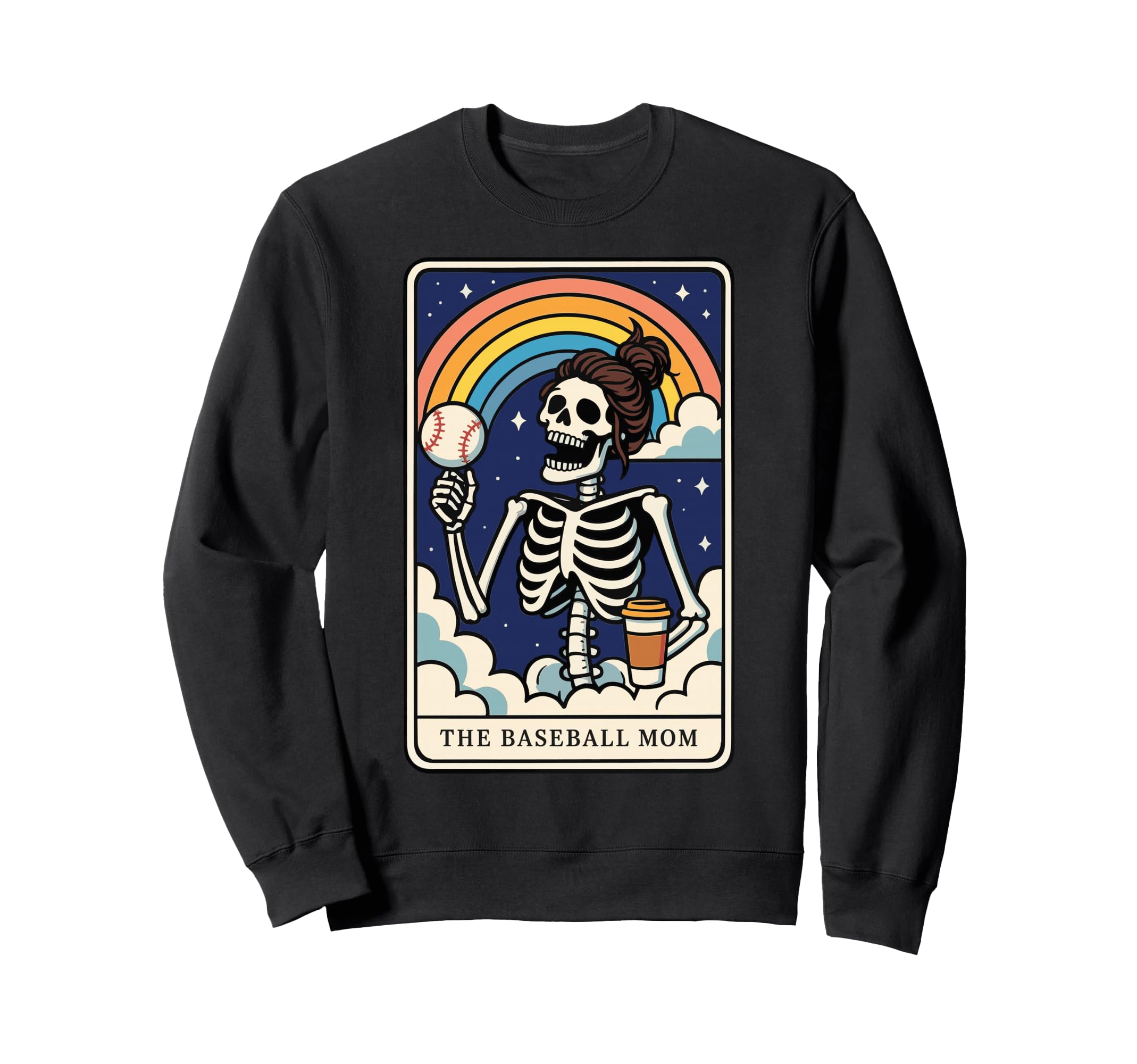 Baseball Mom Tarot Card Sweatshirt - Graphic Print for Adults - T-Shirt, Sweatshirt, Hoodie