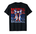Baseball Patriotic Usa Flag Bow Softball T-Shirt - Streetwear Style Unisex - T-Shirt, Sweatshirt, Hoodie
