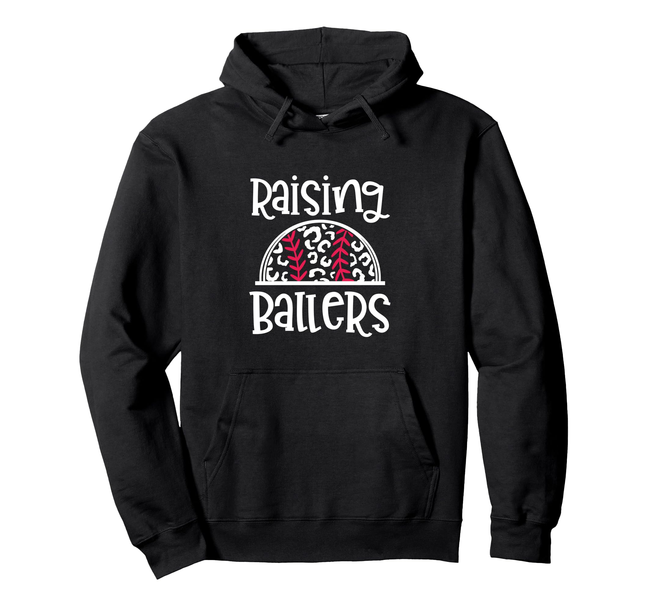 Raising Ballers Funny Baseball Mom Hoodie - Aesthetic Graphic for Adults - T-Shirt, Sweatshirt, Hoodie