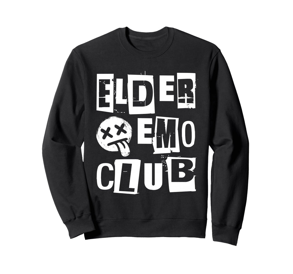 Emo Rock Elder Emo Club Y2K 2000S Sweatshirt - Fun Novelty Design Unisex - T-Shirt, Sweatshirt, Hoodie
