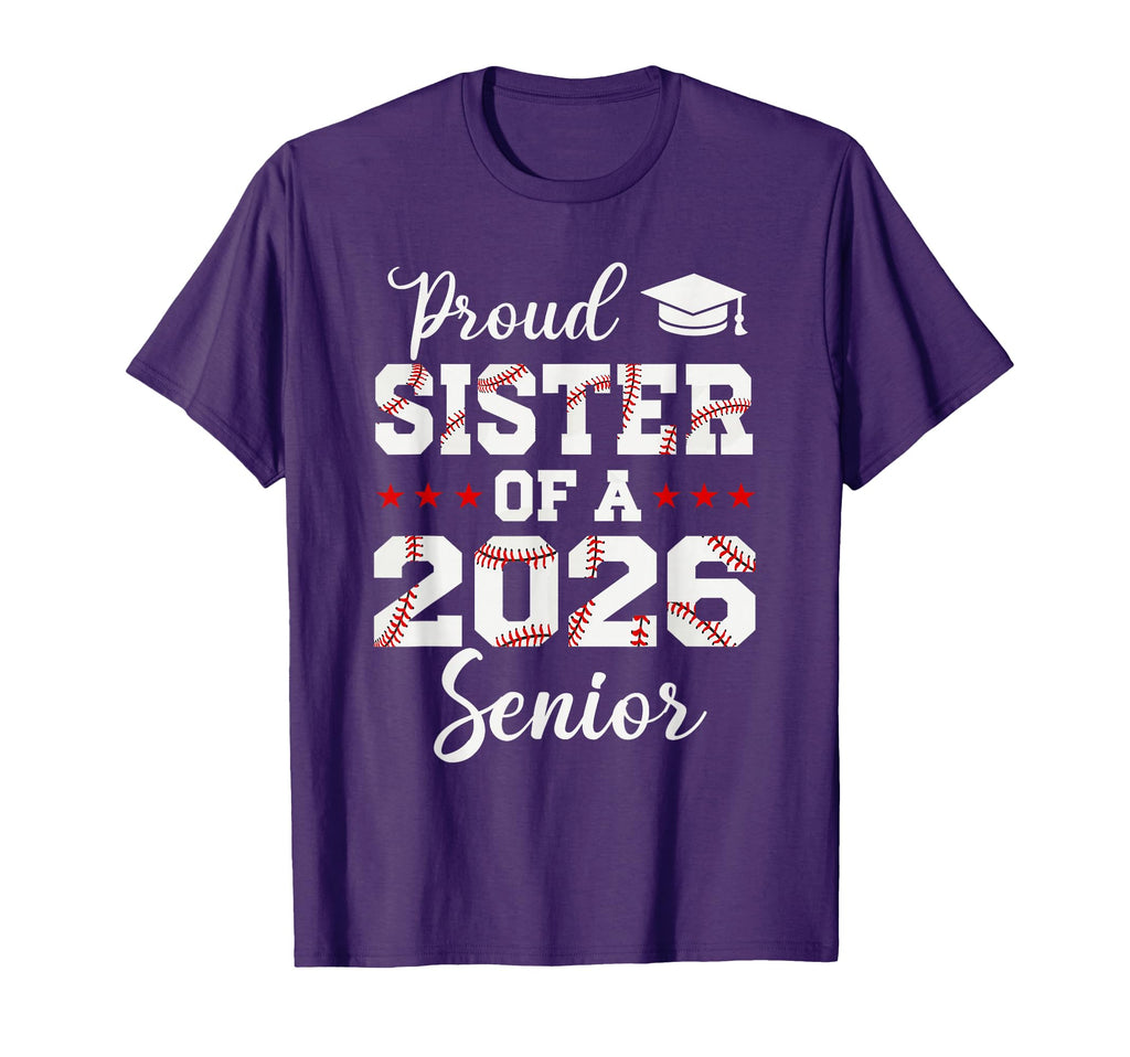 Senior Sister Class 2026 Baseball T-Shirt - Fun Novelty Design Men Women - T-Shirt, Sweatshirt, Hoodie
